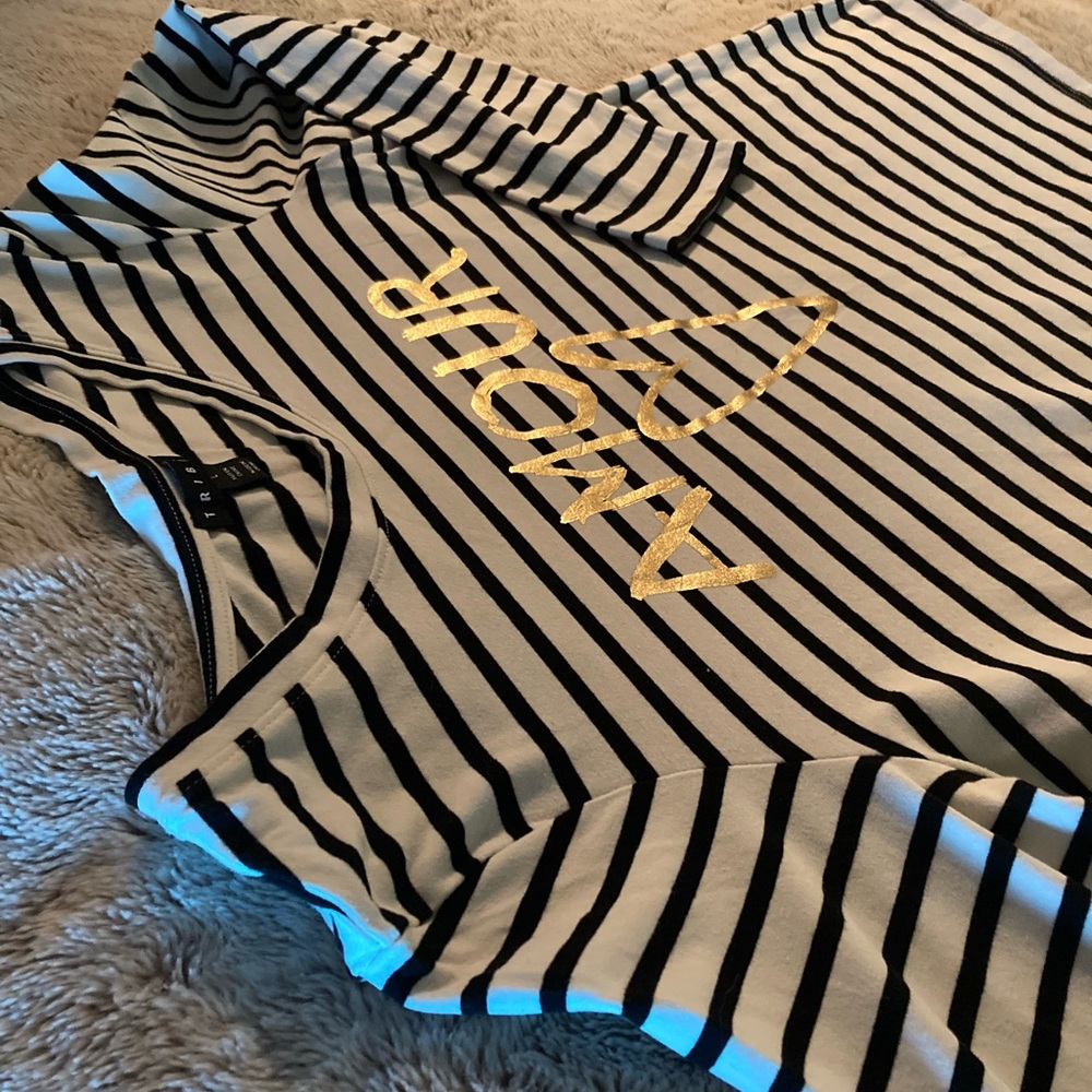 Tribal ❤️ Amour L Cotton Striped Long Sleeve T-Shirt
